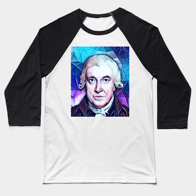 James Watt Snowy Portrait | James Watt Artwork Baseball T-Shirt by JustLit